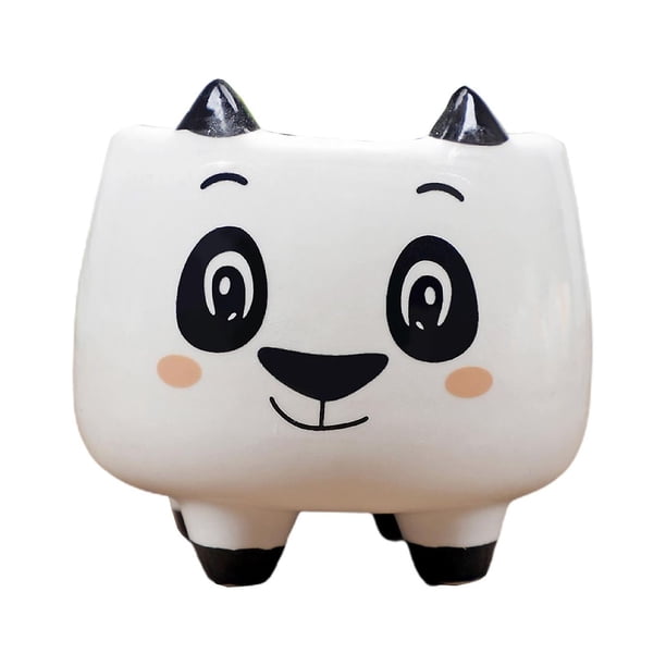 Macetas bonitas de dibujos animados para macetas de gato, maceteros de jardín interiores y exteriores