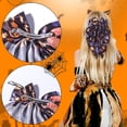 thumbnail image 6 of siminsem Women Halloween Hair Bows Clips Cute Pumpkin Ghost Bat Witch Hat Ribbon Hair Barrettes Large Bowknot Oversized Long Tail Party Hair Accessories 1 Pack, A,One Size, 6 of 9