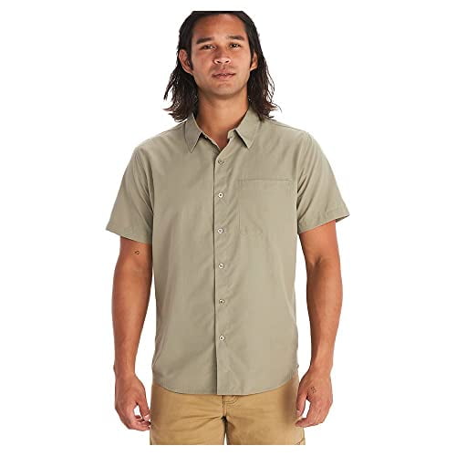 Marmot Men's Aerobora Short Sleeve Button Down Shirt, Vetiver, X-Large