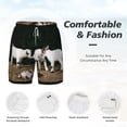 thumbnail image 5 of Balery Cute Goat Baby Mens Swim Trunks Swim Shorts for Men Quick Dry Inseam Beach Shorts with Compression Liner Pocket-Medium, 5 of 9