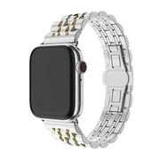The Duo Stainless Steel Butterfly Buckle Band for Apple Watch (Gold, 38mm / 40mm)