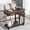Brown, variant on Finmind Small Portable Desk with Power Outlet, Height Adjustable Sofa Couch Bedside Laptop Table with Wheels, Mobile Standing Desk Rolling Computer Cart C Side Table with USB Ports,Brown