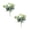 White#3, variant on Artificial Leaves Foliage Bush Fake Sprigs with Variegated Leaves for Home Kitchen Office Wedding Party Garden Decor Plastic 13.78in 2PCS Yellow