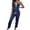 A-Blue104, variant on Smooth Pajama Set for Women Spaghetti Strap Lace Trim Top Drawstring Waist Pants Romantic Sleepwear Loungewear Sets