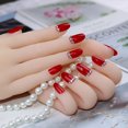 thumbnail image 1 of 24 Pcs/Set Faux Ongles Longs Rouges Paillettes Strass Mariage Couverture Complète Faux Ongles avec Colle Faux Ongle, 1 of 7