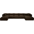 thumbnail image 6 of Meridian Furniture 6-Piece Brown Corduroy Performance Fabric Modular Sectional, 6 of 14