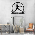 thumbnail image 3 of Craftnamesign Custom Softball Pitcher Metal Wall Art, Personalized Name Sign Home Decor, 3 of 5
