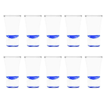 2 oz. Lord Shooter Etched Shot Glasses, 10 pack, 21st Birthday Party, Lounge Glassware, , Blue