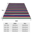 thumbnail image 3 of Fuzoiu Mexican Blanket stripes Print Ultra-Soft Micro Fleece Blanket,All Seasons Flannel Throw, Lightweight Blanket for Bed, Sofa, Couch, Movie Night, Camping, and Travel-80"x60", 3 of 7