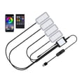 thumbnail image 1 of USB Powered LED Car Atmosphere Footwell Light Kit, 4-Piece Interior Strip Lights with Cigarette Lighter Plug, Multi-Color Ambiance for Auto Decor, 1 of 8