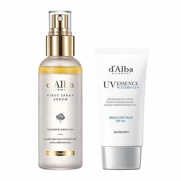 Dalba Piedmont Italian White Truffle First Spray Serum y protector solar Waterfull Essence