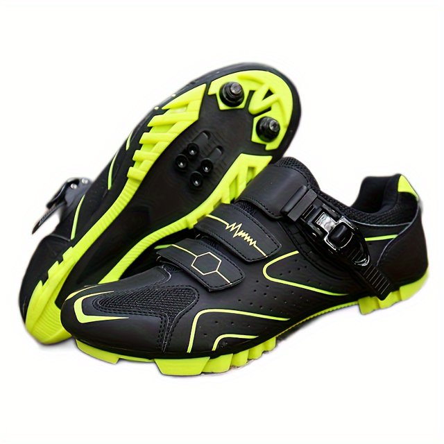 QJUHUNG Professional Men‘s Cycling Shoes with SPD Cleat Compatibility Breathable & Lightweight Design for Mountain Bike Riding & Racing Outdoors