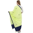 thumbnail image 3 of Phagun Indian Cotton Dupatta Embridered Chunni Long Stole Throw Scarf-Light Yellow, 3 of 5