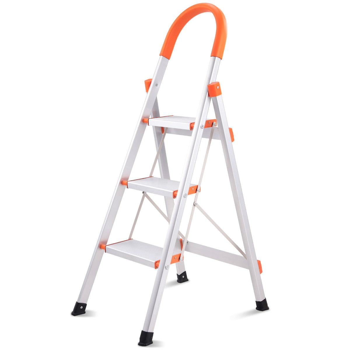 Two-Step Ladder Metal Anti-Slip Mat Kitchen Ladder SURE STEP Rich