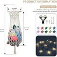 thumbnail image 2 of Stuffed Animals Net w/LED Star Light, 63 Inch Jumbo Toy Stuffed Animal Hammock Wall Hanging Net Room Décor for Nursery Teddy Plushie, Stuffed Animals Hammock Corner for Kid Girls Boys(Beige ), 2 of 11