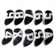 thumbnail image 1 of 10 Uds. Funda para palos de Golf, funda protectora para cabeza de Golf para deportes (figura blanca y negra) Ndcxsfigh Para Estrenar, 1 of 9