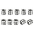 thumbnail image 1 of Unique Bargains Adaptateurs Filetage Manchon Réducteur Écrou 10pcs M14x2 Mâle à M10x1.5 Femelle Réparation Insert Écrou 15mm, 1 of 7