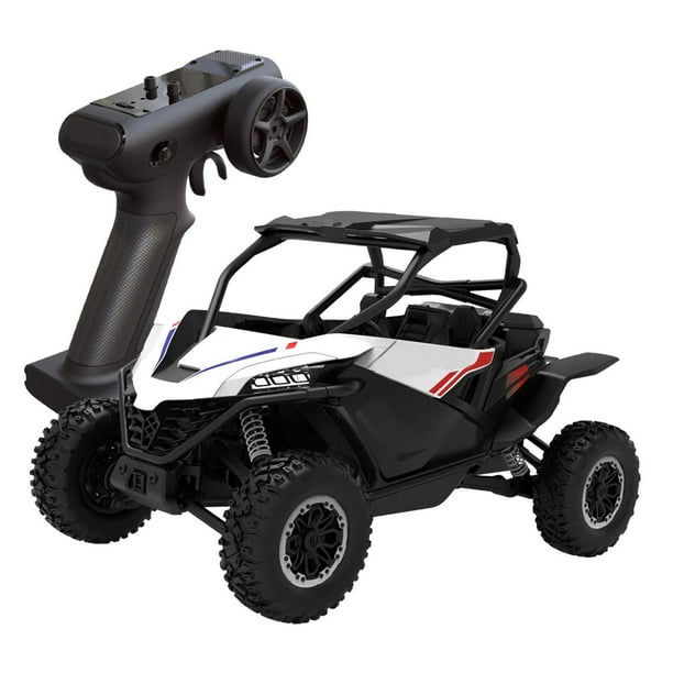 Coche RC a Escala 1:12, Camiones de Control Remoto Eléctricos con Control Remoto, RC Rock Crawler para Niños Regalos de Cumpleaños Blanco