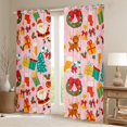 thumbnail image 2 of Feelyou Kawaii Santa Claus Teen Curtains Pack of 2 (42x84 Each), Winter Christmas Snowman Curtains Blackout, Xams Tree Bedroom Curtains, Window Curtains Room Decor, 2 of 6