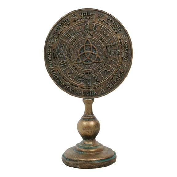 Wicca Celtic Sabbat Rune Triqueta Triquetra Wheel of The Year Desktop Plaque