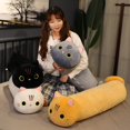 thumbnail image 2 of 35-100cm Kawaii Lying Cat Plush Soft Pillow Cute Stuffed Animal Toys Doll Lovely Toys for Kids Girls Valentines Birthday Giftgrey100cm Deng Xun unisex, 2 of 2