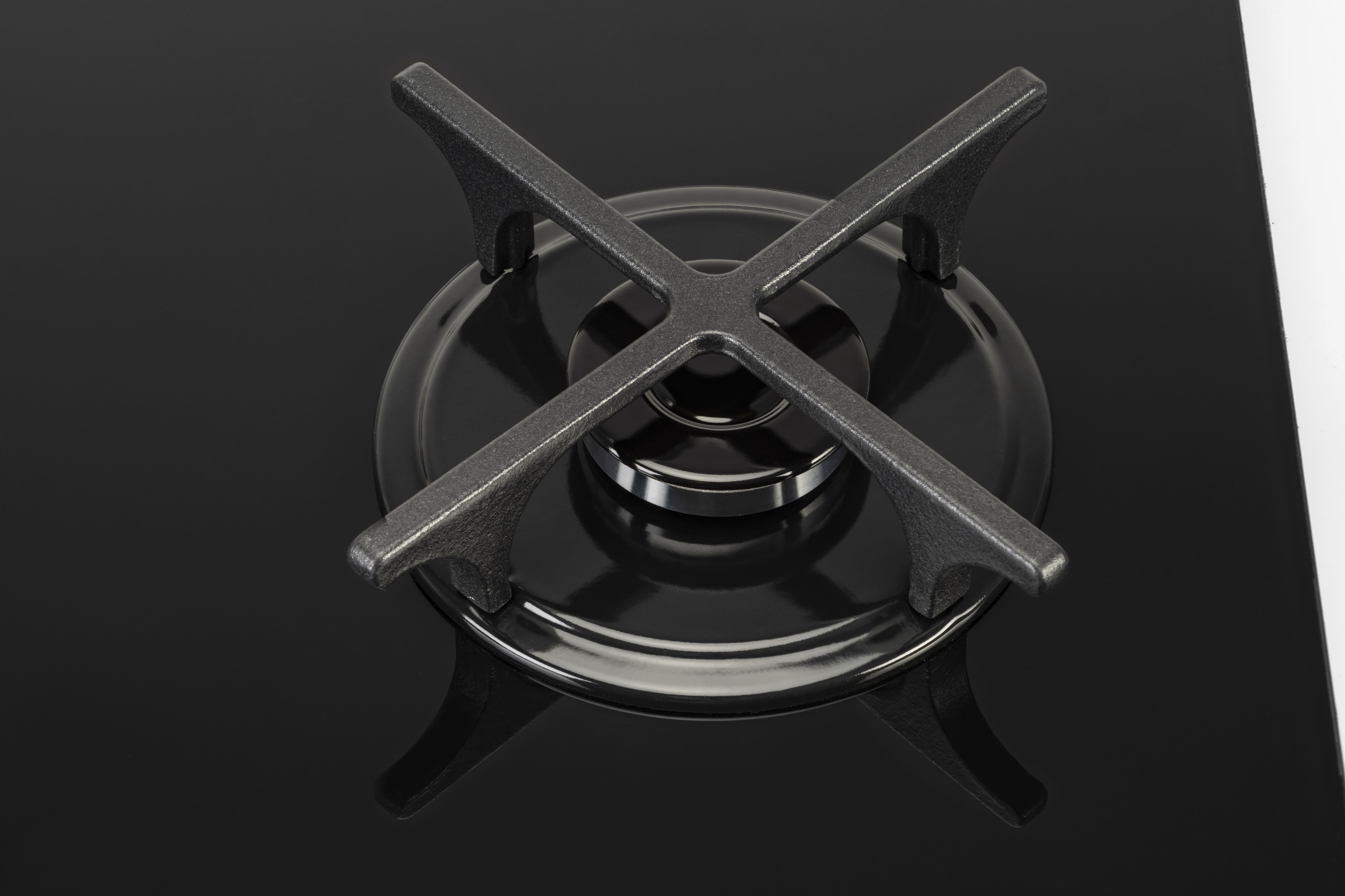 ABBA-36" 5 Burners, Gas-on-Glass Cooktop with and X Shaped Grates, Appliance for Apartment, Indoor