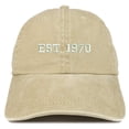thumbnail image 1 of Trendy Apparel Shop 1970 Embroidered - 48th Birthday Gift Pigment Dyed Washed Cap - Black, 1 of 2