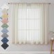 thumbnail image 1 of Aiyufeng Cortinas transparentes de lino sintético de 54 pulgadas de largo, juego de 2 paneles, granja fresca de 54 pulgadas de largo, aspecto de lino transparente, aireados y ligeros, elegantes tratam, 1 of 1