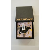 Alex and Ani Connections Expandable Bangle for Women, 2021 Graduation Cap Charm, Rafaelian Silver Finish, 2 to 3.5 in