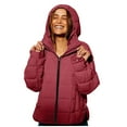 thumbnail image 1 of Veste Matelassée Compressible pour Femmes, Comdrip Veste Matelassée à Fermeture Éclair Légère pour Femmes pour l'Hiver, Manteau Rembourré Chaud Léger, Hauts, Veste Légère pour Femmes Rouge 2TG, 1 of 5