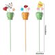thumbnail image 3 of Juego de 3 Estacas Metálicas para Macetas de Jardín: Decoración de Jardín de Hierro Forjado con Simpáticas Caras de Animales Pintadas a Mano para Macizos de Flores, Patios, Césped y Plantas En Maceta, 3 of 7