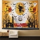 thumbnail image 5 of Tapiz de Halloween, tapiz de calabaza, decoración de murciélago, tapiz de bruja, colgante de pared para decoración de fiesta de Halloween, dormitorio (150x200cm) JAMW Sencillez, 5 of 5