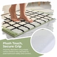 thumbnail image 4 of REGALWOVEN Bathroom Rugs Checkered Extra Soft Absorbent Plush Bath Mat, Non Slip Machine Washable Green 24" x 16", 4 of 6