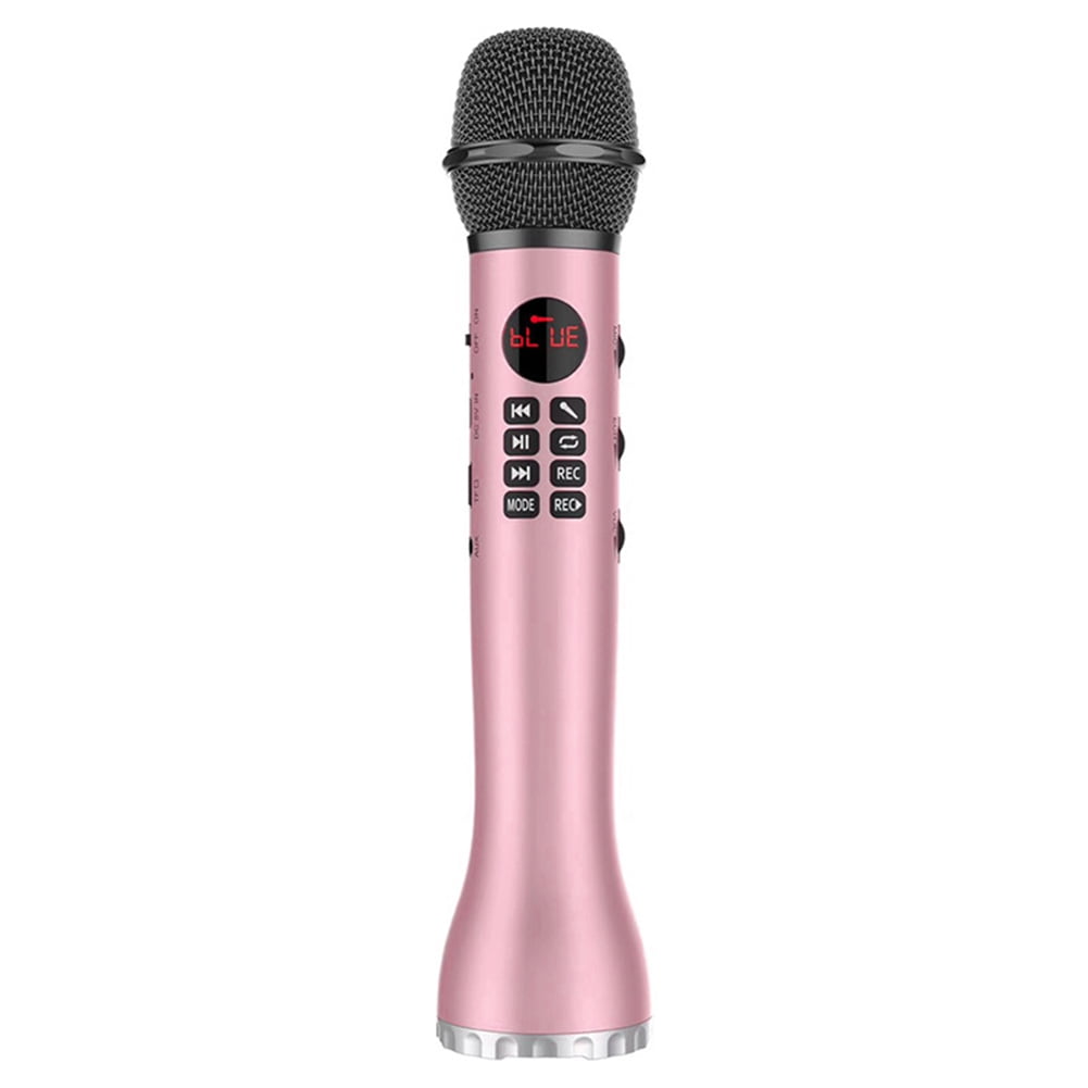 Deyuer 3 in 1 Wireless Karaoke Bluetooth-compatible Speaker Handheld Singing Recording Microphone