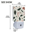 thumbnail image 4 of Yayeee LED Night Light for The Home Plug in With Light Sensors 2 Pack, White Christmas Holly, 4 of 6