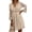 Tan, variant on Women's Lace V Neck Three Quarter Sleeve Dress with Sheer Lace Bodice and Smooth Silhouette 95% Polyamide 5% Elastane