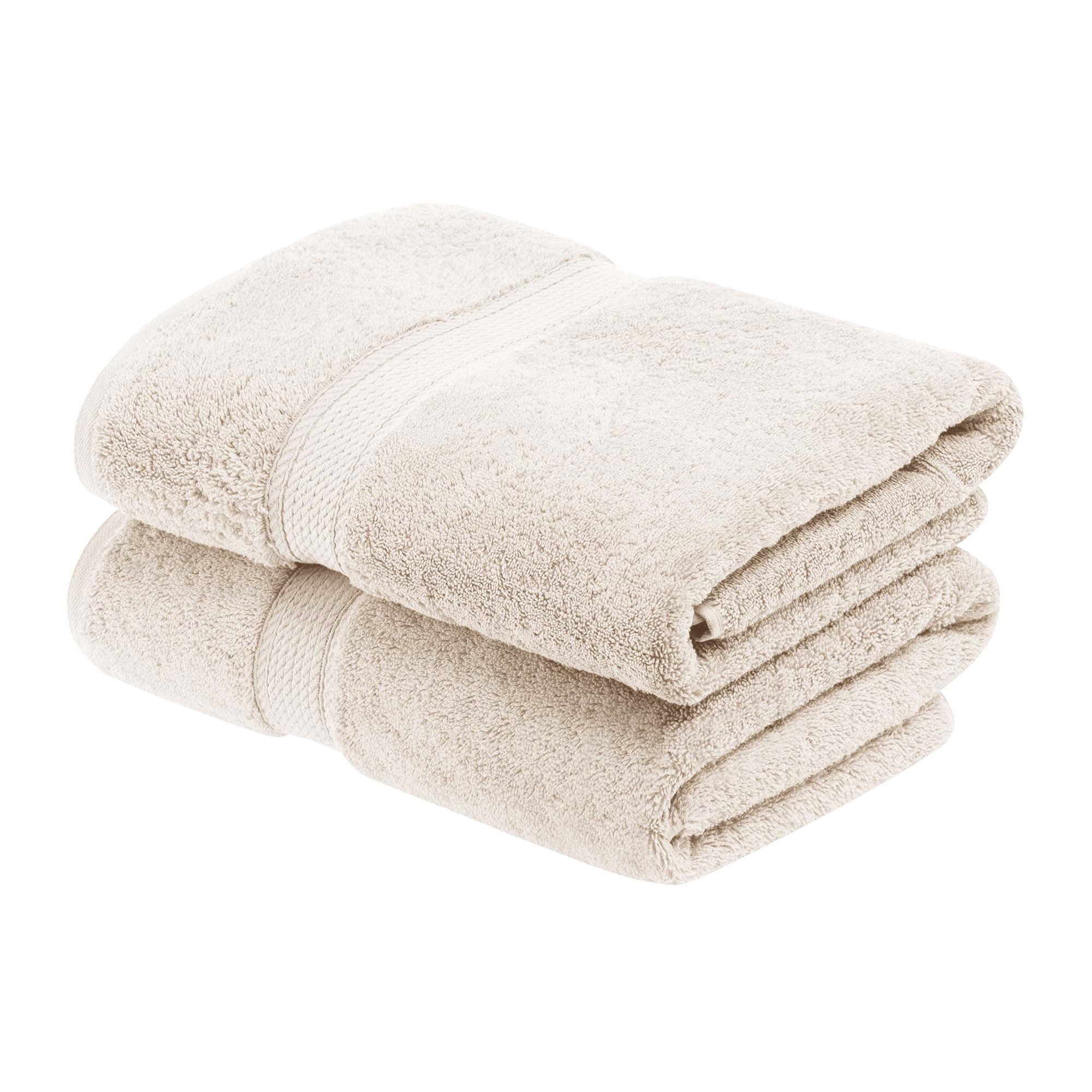 Superior Egyptian Cotton Heavyweight Bath Towel Set of 2, Cream