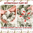 thumbnail image 4 of Christmas Trees 4FT Flocked Christmas Tree with 150 Warm White LED Lights – 350Tips, Snowy PVC & Hard Needle Branches, Hinged Design for Easy Setup, Sturdy Metal Stand – Full & Realistic Holiday Tree, 4 of 15