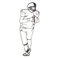 thumbnail image 1 of World Unique FD-0506 Football Quarter Back - 42 x 14 x 0.5 in., 1 of 1