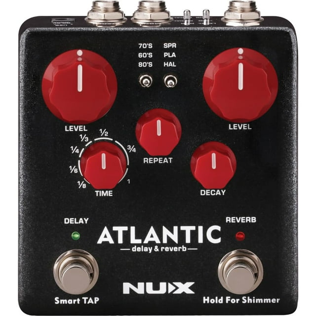 Nux Ndr-5 Nux | Pedal De Retardo Y Reverberación Atlantic Negro