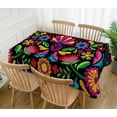 thumbnail image 3 of Mexican Cinco De Mayo Tablecloth Mexico Let''s Fiesta Party Decoration Day of The Dead Home Dining Room Kitchen Table Decor-60×84 inch, 3 of 5