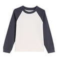 thumbnail image 5 of YDFCWXW Girls Long Sleeve Shirts Cotton Color Block Casual Tops Tees Crewneck Breathable Winter Outfits (Grey, 3-4 Years), 5 of 5