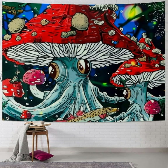 PRATYUS  Mushroom Tapestry Planets Tapestries Plants Tapestry Monster Octopus Tapestry Space Galaxy Tapestry Wall Hanging for Room  Painting