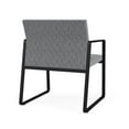 thumbnail image 5 of Lesro Gansett Steel and Fabric Waiting Room Oversize Guest Chair in Black/Adler Gray Flannel, 5 of 5