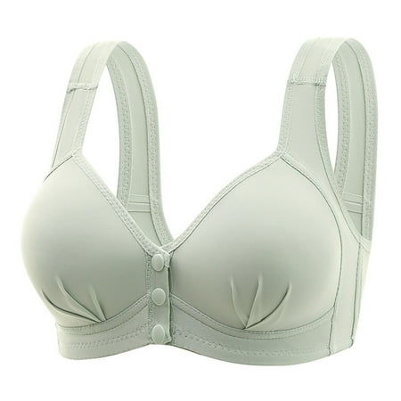 Siilsaa Woman Bras Women s Wireless Minimizer Bra Plus Size Non-Padded Soft Full Figure Bra Mint Green 40