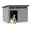 Grey and Black, variant on Dog House for Both Indoor and Outdoor with Weatherproof Roof Removable Floors for Medium to Large Dogs Interior Space (Black, 32.2 * 25.12 * 24.13'')