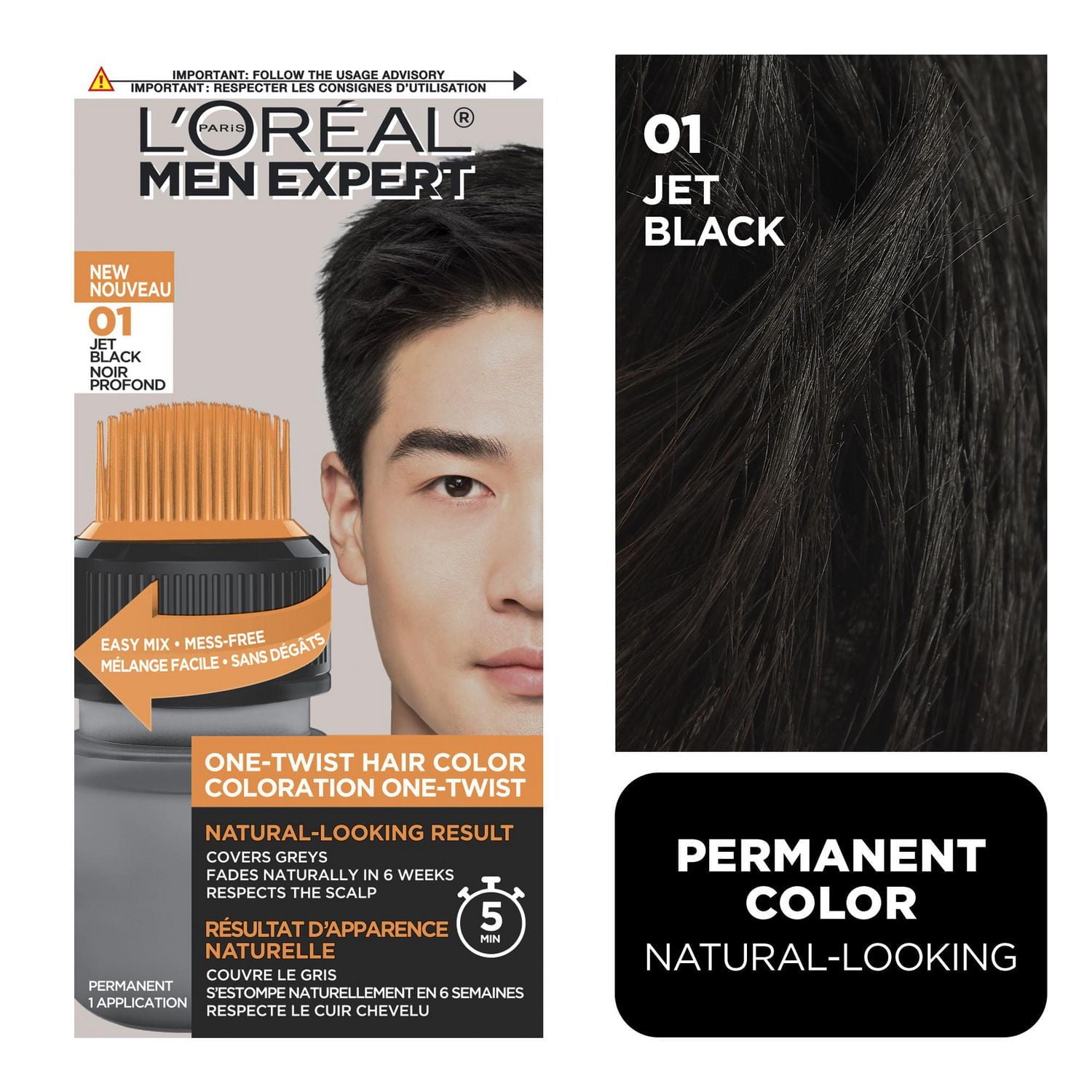 L'Oréal Paris Men Expert, Permanent Hair Color, 1un