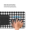 thumbnail image 5 of Hirioo Black White Plaid for Mouse Pad ,Anti-Slip Base, Durable Stitched Edges, Perfect for Gaming, Office, and Home Use,16x35.5in, 5 of 9