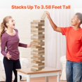 thumbnail image 3 of Tumbling Timber Toy 54 Blocks Large Tumble Tower Blocks Game Pine Wood Bag, 3 of 6
