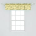 thumbnail image 2 of Ambesonne Yellow Valance Pack of 2, Rose Arrangements Spring, 54"X12", Green and Pale Yellow, 2 of 2